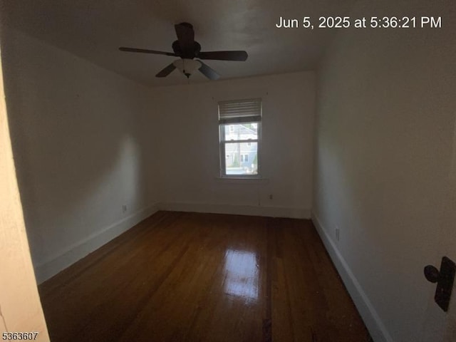 103 W Colfax Ave, Roselle Park Boro, NJ 07204 - empty room featuring wood finished floors, baseboards, and ceiling fan