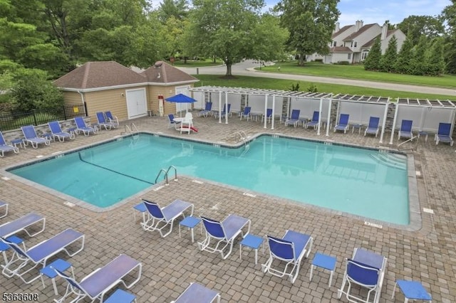 32 Ryan Ln, Lincoln Park Boro, NJ 07035 - community pool with a patio and view of wooded area