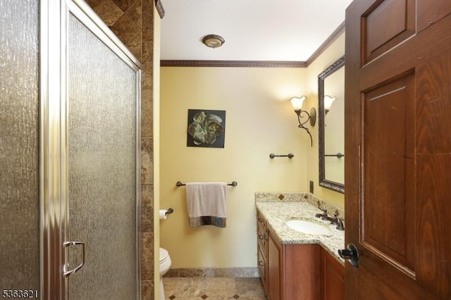 44 Shetland Dr, Clark Twp, NJ 07066 - full bath featuring vanity, a shower stall, and ornamental molding