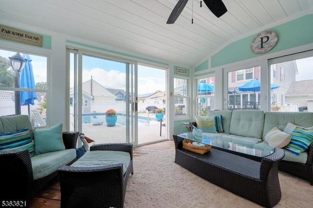 44 Shetland Dr, Clark Twp, NJ 07066 - sunroom / solarium featuring vaulted ceiling, wood finished floors, and wood ceiling
