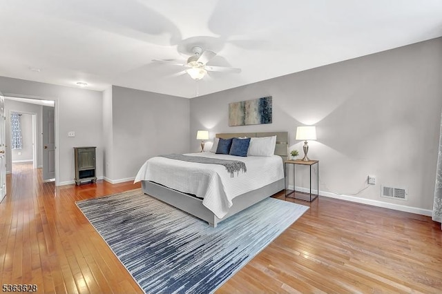 22 Flemming Dr, Hillsborough Twp, NJ 08844 - bedroom featuring hardwood / wood-style floors and ceiling fan