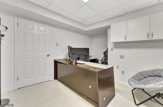22 Flemming Dr, Hillsborough Twp, NJ 08844 - office space with baseboards and a drop ceiling