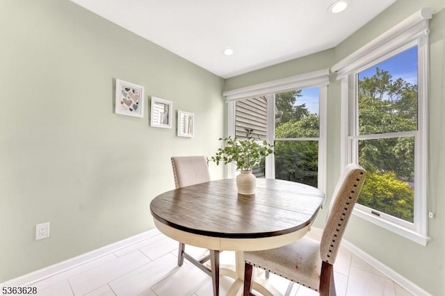 22 Flemming Dr, Hillsborough Twp, NJ 08844 - dining area featuring recessed lighting and light tile patterned floors