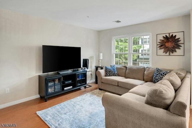 1111 Worthington Ct, Denville Twp, NJ 07834 - living area with wood finished floors and baseboards