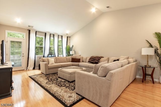 15 Fernwood Ct, Readington Twp, NJ 08889 - living area featuring light wood-style floors and lofted ceiling