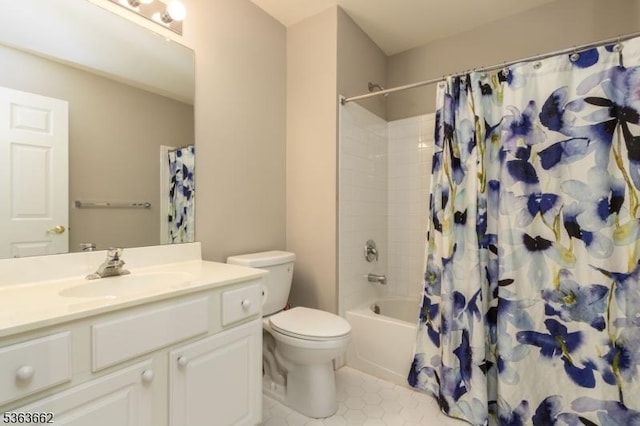 15 Fernwood Ct, Readington Twp, NJ 08889 - bathroom with vanity, shower / tub combo, and tile patterned floors