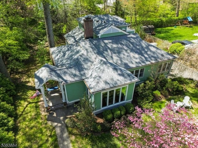 135 Weston Ave, Chatham Boro, NJ 07928 - view of subject property with a forest