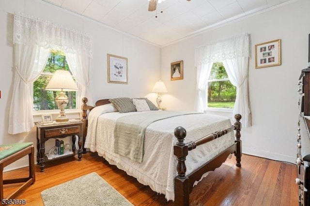 6 Penn Ave, Andover Twp, NJ 07860 - bedroom featuring ornamental molding, wood finished floors, and ceiling fan