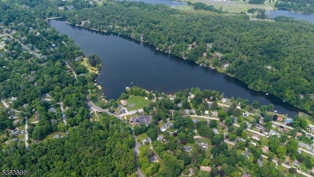 6 Penn Ave, Andover Twp, NJ 07860 - aerial view of property's location featuring a nearby body of water and a heavily wooded area
