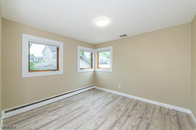 65 Beechwood Ave, Parsippany-Troy Hills Twp, NJ 07034 - unfurnished room with a baseboard radiator and light wood-type flooring