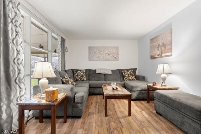411 S 2nd St, Lopatcong Twp, NJ 08865 - living area featuring wood finished floors