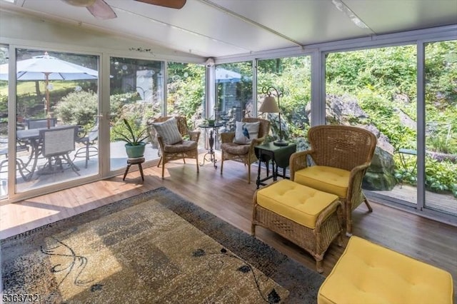 130 Lake Iliff Rd, Andover Twp, NJ 07860 - sunroom / solarium featuring healthy amount of natural light and ceiling fan