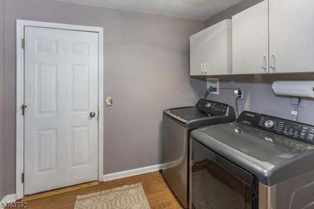 130 Lake Iliff Rd, Andover Twp, NJ 07860 - laundry area with cabinet space, separate washer and dryer, and light wood finished floors