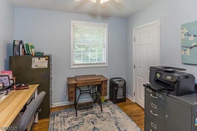 130 Lake Iliff Rd, Andover Twp, NJ 07860 - office space featuring wood finished floors and a ceiling fan