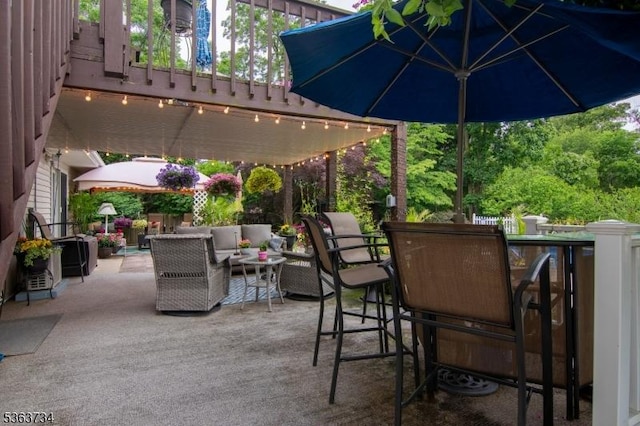 127 Walnut Ave, Franklin Twp, NJ 08873 - view of patio with an outdoor living space and a pergola