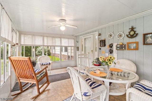 16 Hazen Rd, Mansfield Twp, NJ 07840 - sunroom featuring ceiling fan