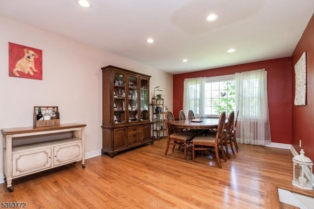 24 Forest Dr, Roxbury Twp, NJ 07876 - dining area with light wood-type flooring, baseboards, and recessed lighting