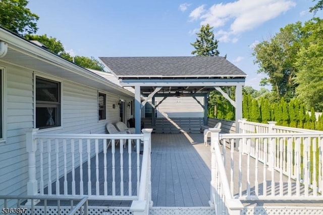 39 Mildred Ter, Clark Twp, NJ 07066 - view of wooden terrace