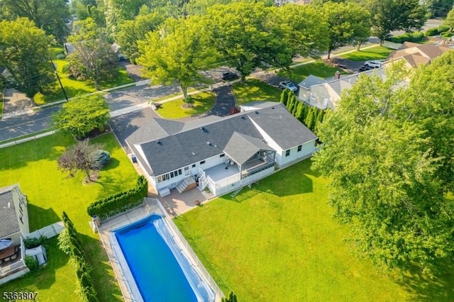 39 Mildred Ter, Clark Twp, NJ 07066 - view from above of property featuring a pool