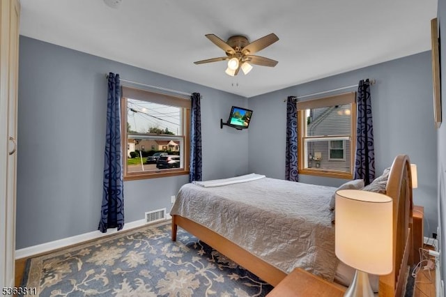 214 Glenside Pl, North Plainfield Boro, NJ 07060 - bedroom with baseboards and ceiling fan