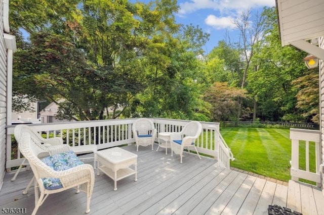 214 Glenside Pl, North Plainfield Boro, NJ 07060 - wooden deck featuring view of wooded area