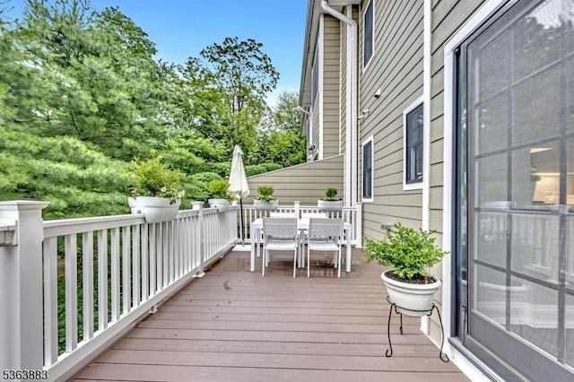 10 Central Ave Unit C, Caldwell Boro Twp, NJ 07006 - wooden terrace featuring outdoor dining area