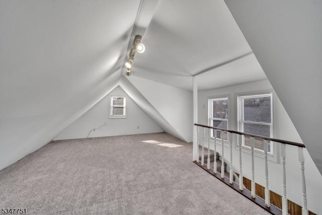 136 Willow St, Bloomfield Twp, NJ 07003 - additional living space with carpet floors and lofted ceiling