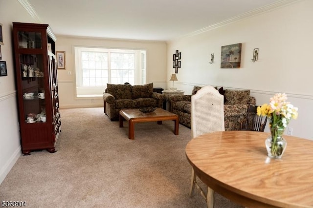2 Monsey Rd, Raritan Twp, NJ 08822 - carpeted living area with crown molding and baseboards