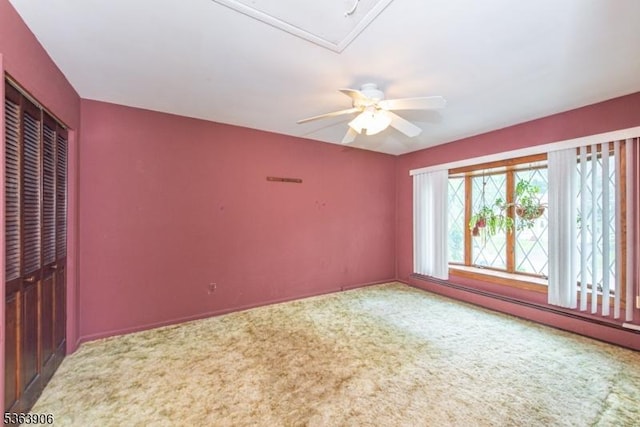 158 Fieldcrest Rd, Parsippany-Troy Hills Twp, NJ 07054 - unfurnished bedroom featuring carpet flooring, a closet, and a ceiling fan