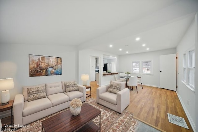 9 S Reilly Rd, Jefferson Twp, NJ 07438 - living room with light wood-type flooring, recessed lighting, and baseboards