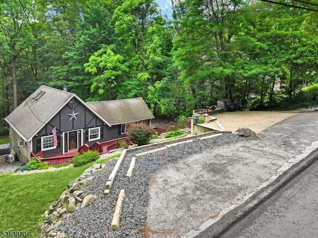 23 Panorama Dr, Vernon Twp, NJ 07461 - view of front of house with a wooden deck