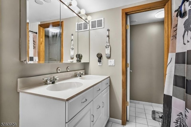 23 Panorama Dr, Vernon Twp, NJ 07461 - bathroom with double vanity and tile patterned floors