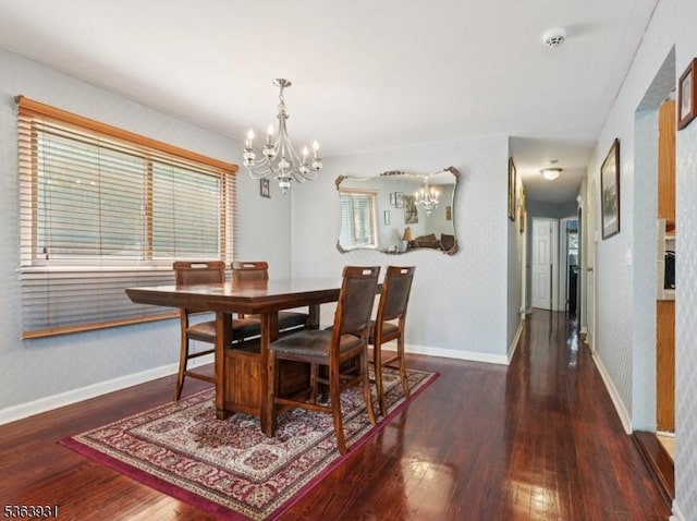9 Lee Ct, Maplewood Twp, NJ 07040 - dining area with hardwood / wood-style floors and a chandelier