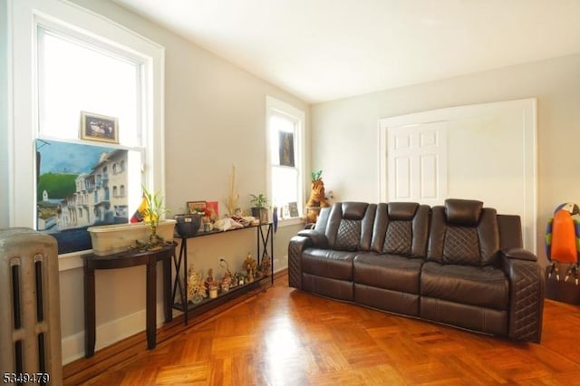 63 Grove St, Bloomfield Twp, NJ 07003 - living room featuring radiator