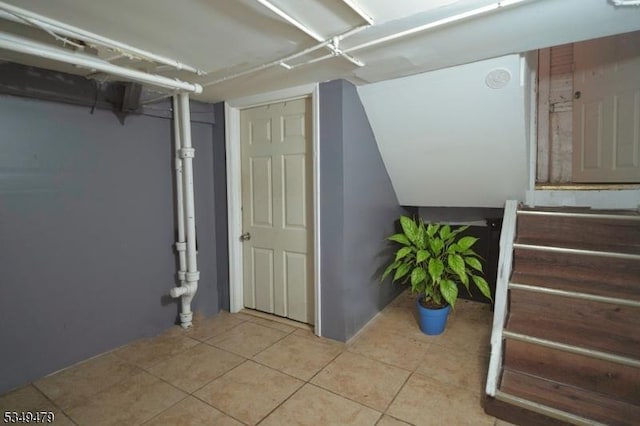 63 Grove St, Bloomfield Twp, NJ 07003 - interior space featuring light tile patterned flooring and stairway