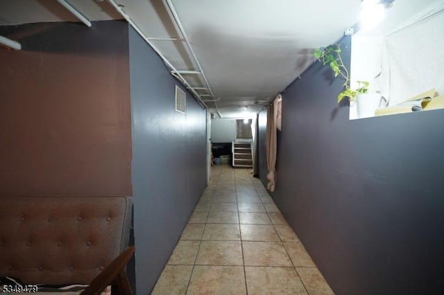 63 Grove St, Bloomfield Twp, NJ 07003 - hallway featuring light tile patterned flooring and stairway