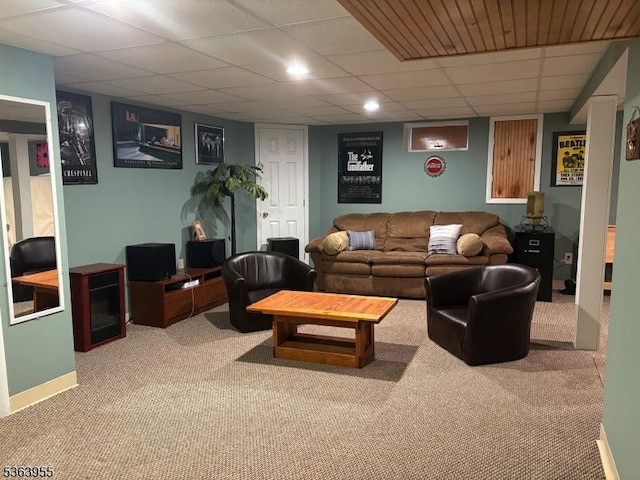 85 Stonehenge Ter, Clark Twp, NJ 07066 - living room with carpet flooring and a paneled ceiling