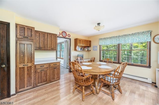 46 Deerfield Dr, Hardyston Twp, NJ 07416 - dining space with a baseboard heating unit and light wood-style floors