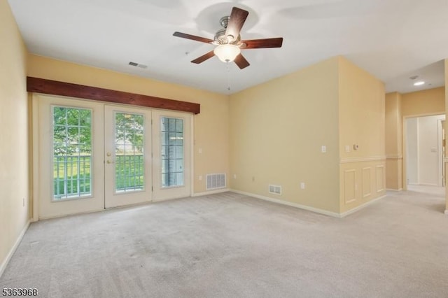5003 Brookfield Glen Dr, White Twp, NJ 07823 - spare room featuring ceiling fan and light colored carpet