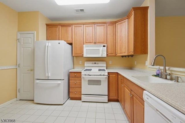 5003 Brookfield Glen Dr, White Twp, NJ 07823 - kitchen with white appliances, light countertops, and light tile patterned flooring