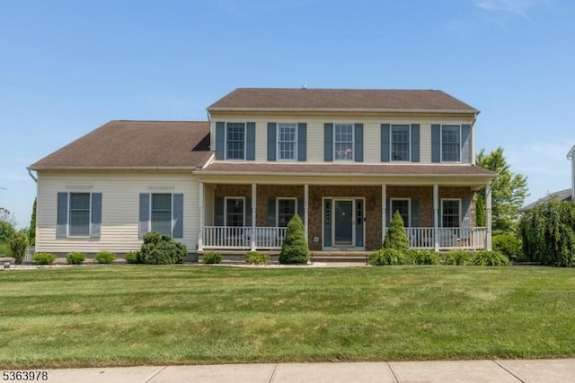 1611 Adams Dr, Greenwich Twp, NJ 08886 - colonial house with a porch and a front yard