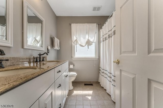 1611 Adams Dr, Greenwich Twp, NJ 08886 - full bath with double vanity, tile patterned floors, and curtained shower