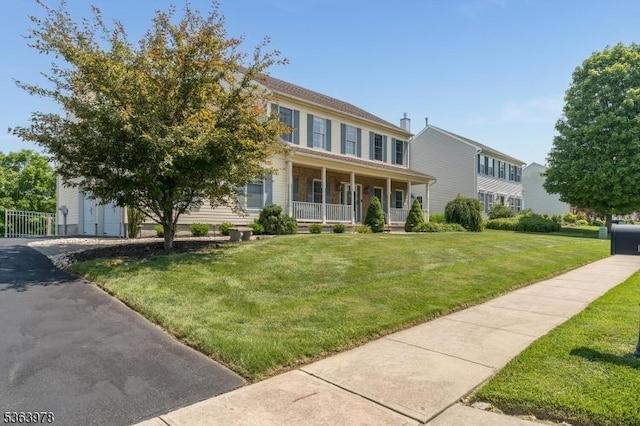 1611 Adams Dr, Greenwich Twp, NJ 08886 - colonial house with a porch and a front lawn