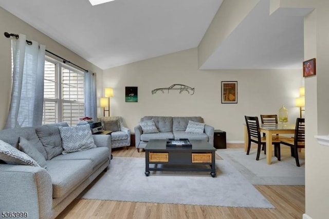 143 Canal Way, Hackettstown Town, NJ 07840 - living area featuring lofted ceiling and wood finished floors