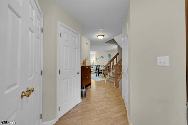 143 Canal Way, Hackettstown Town, NJ 07840 - hall featuring light wood-type flooring and stairs