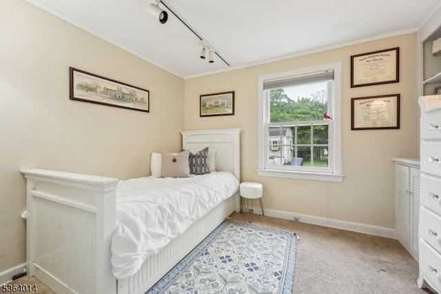 64 Mckinley Ave, West Caldwell Twp, NJ 07006 - bedroom with carpet floors and rail lighting