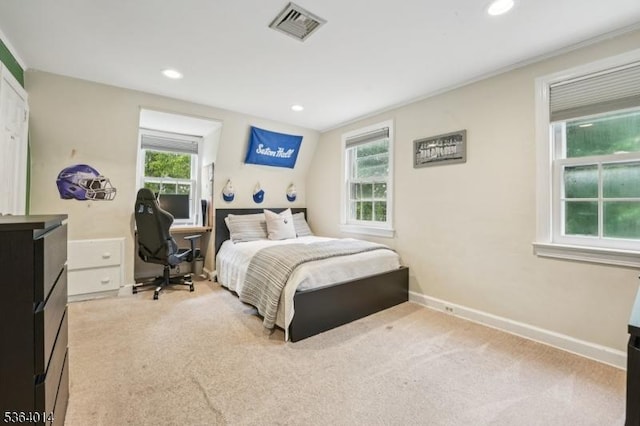64 Mckinley Ave, West Caldwell Twp, NJ 07006 - bedroom with multiple windows, carpet floors, and recessed lighting
