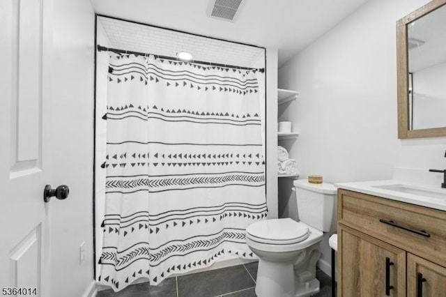 64 Mckinley Ave, West Caldwell Twp, NJ 07006 - full bath with vanity, tile patterned floors, and a shower with shower curtain