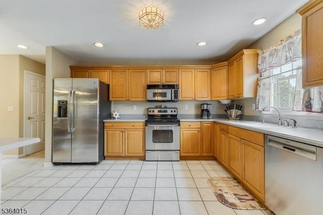 31 Arthur Ave, Andover Twp, NJ 07860 - kitchen featuring appliances with stainless steel finishes, light countertops, and recessed lighting