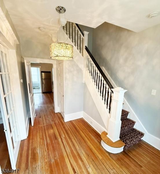 191 Summit Ave, Phillipsburg Town, NJ 08865 - stairs featuring hardwood / wood-style floors